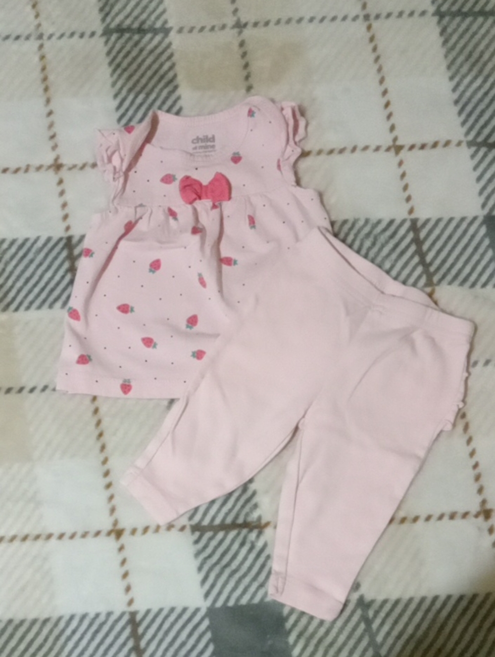 Child of Mine Pink Strawberry Two-Piece Matching Set